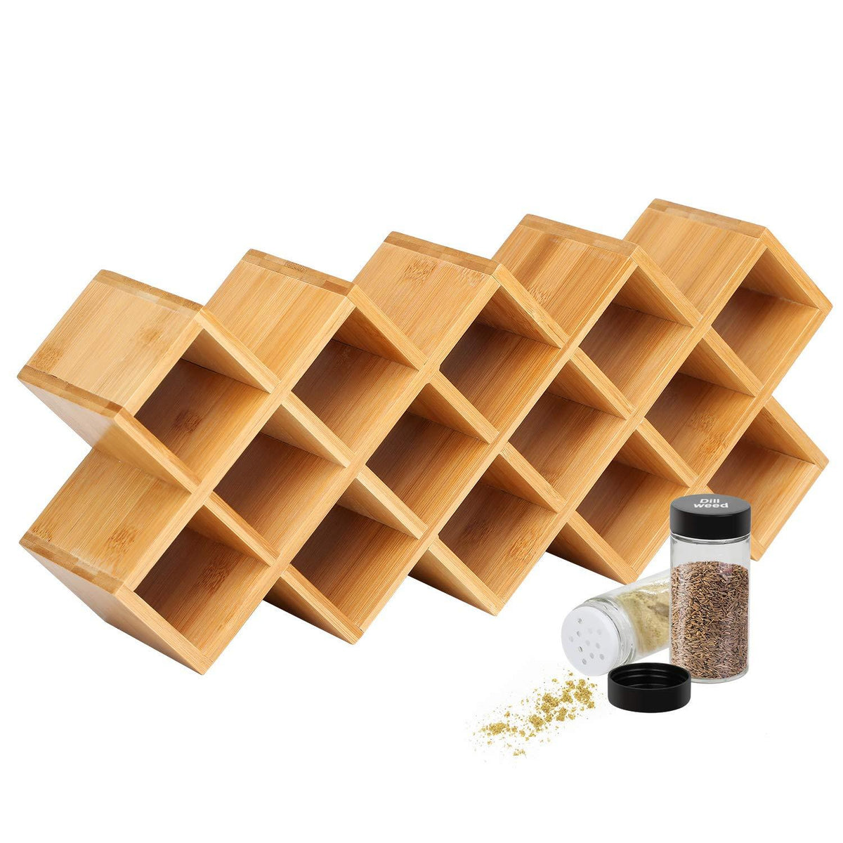 Compartment Spice Shelf Organizer